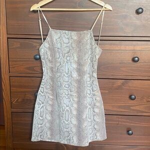Snakeskin Print Mini Dress